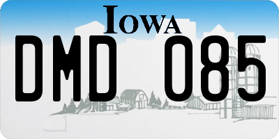 IA license plate DMD085