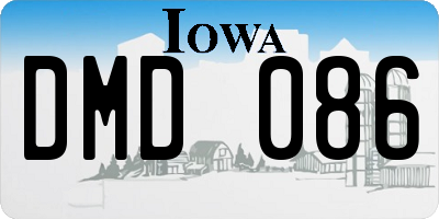 IA license plate DMD086