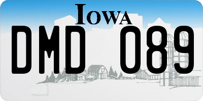 IA license plate DMD089
