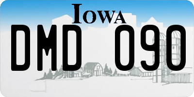 IA license plate DMD090
