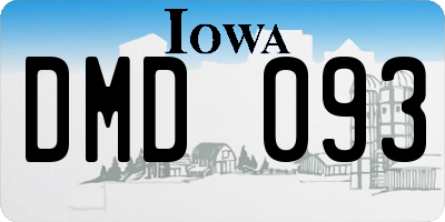 IA license plate DMD093