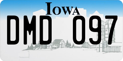 IA license plate DMD097