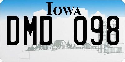 IA license plate DMD098