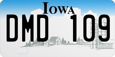 IA license plate DMD109