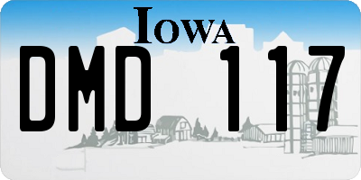IA license plate DMD117