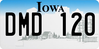 IA license plate DMD120