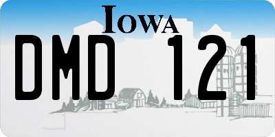 IA license plate DMD121