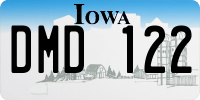 IA license plate DMD122