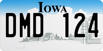 IA license plate DMD124