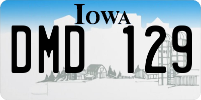 IA license plate DMD129