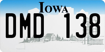 IA license plate DMD138
