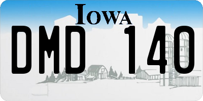 IA license plate DMD140