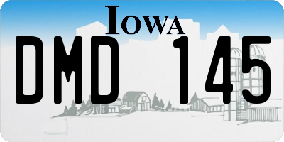 IA license plate DMD145
