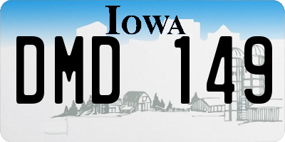 IA license plate DMD149
