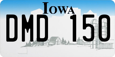 IA license plate DMD150
