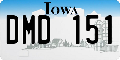 IA license plate DMD151