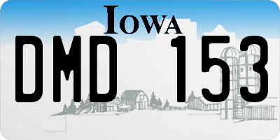 IA license plate DMD153