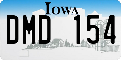 IA license plate DMD154