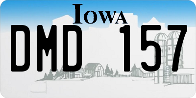 IA license plate DMD157