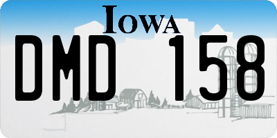 IA license plate DMD158