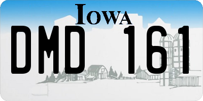 IA license plate DMD161