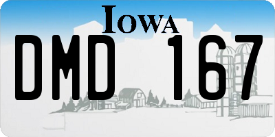 IA license plate DMD167