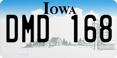 IA license plate DMD168