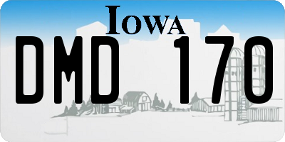 IA license plate DMD170