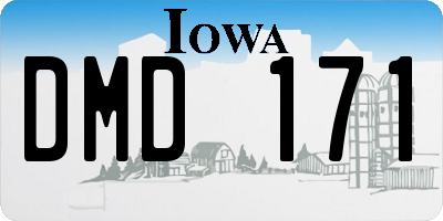 IA license plate DMD171