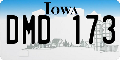 IA license plate DMD173