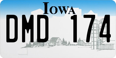 IA license plate DMD174