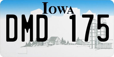 IA license plate DMD175