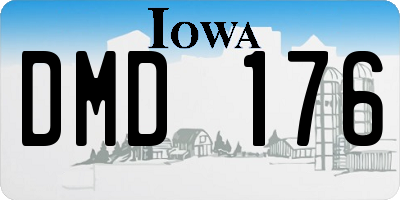 IA license plate DMD176