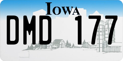 IA license plate DMD177