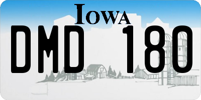 IA license plate DMD180
