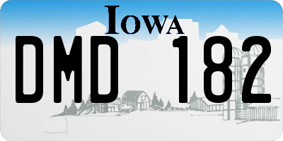 IA license plate DMD182