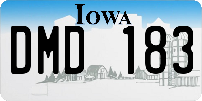 IA license plate DMD183