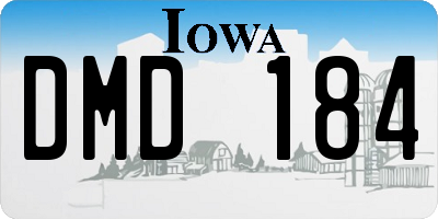 IA license plate DMD184