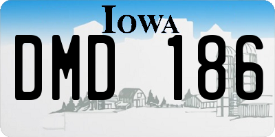 IA license plate DMD186