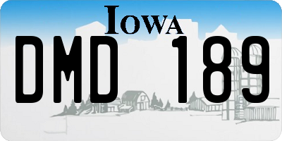 IA license plate DMD189