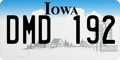 IA license plate DMD192