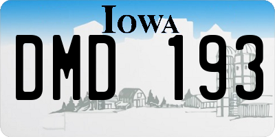 IA license plate DMD193