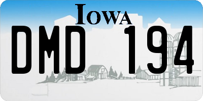 IA license plate DMD194