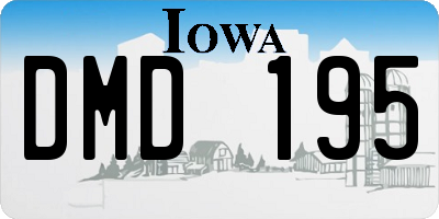 IA license plate DMD195