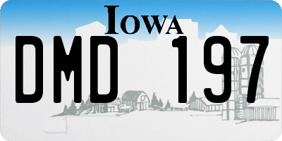 IA license plate DMD197