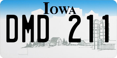 IA license plate DMD211