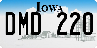 IA license plate DMD220