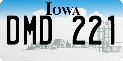 IA license plate DMD221
