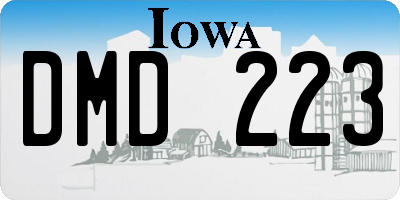 IA license plate DMD223