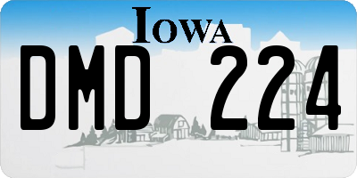 IA license plate DMD224